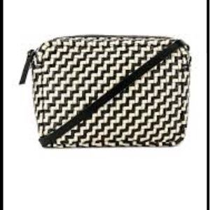 ISO Clare V. Woven zig-zag midi in black/cream